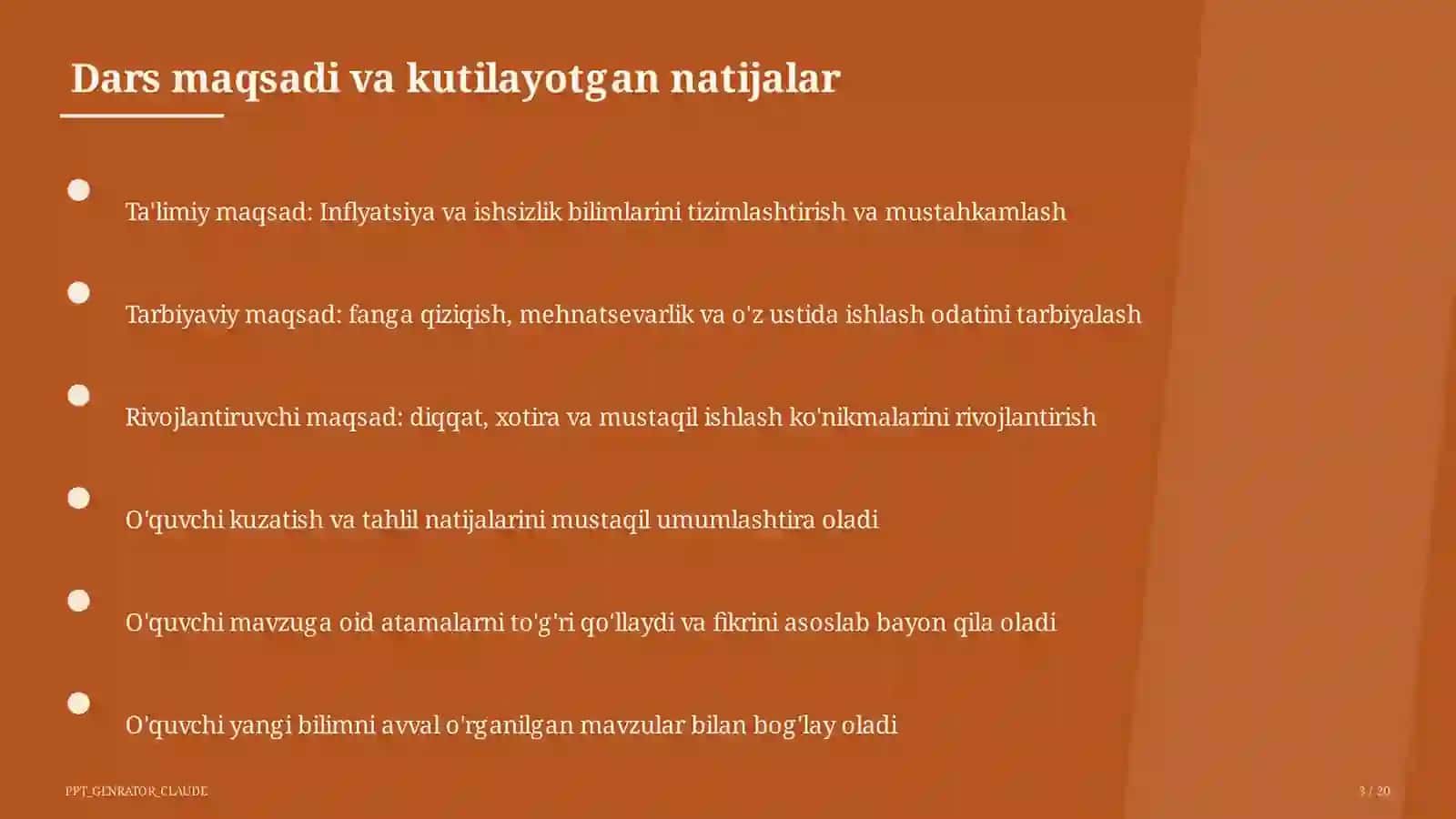 Inflyatsiya va ishsizlik (11-sinf) 3