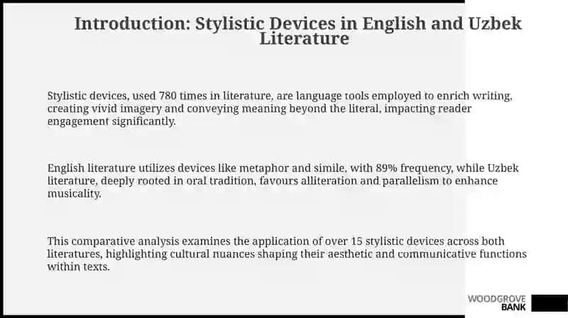 Stylistic devices in English and Uzbek literature: a comparativeapproach 3