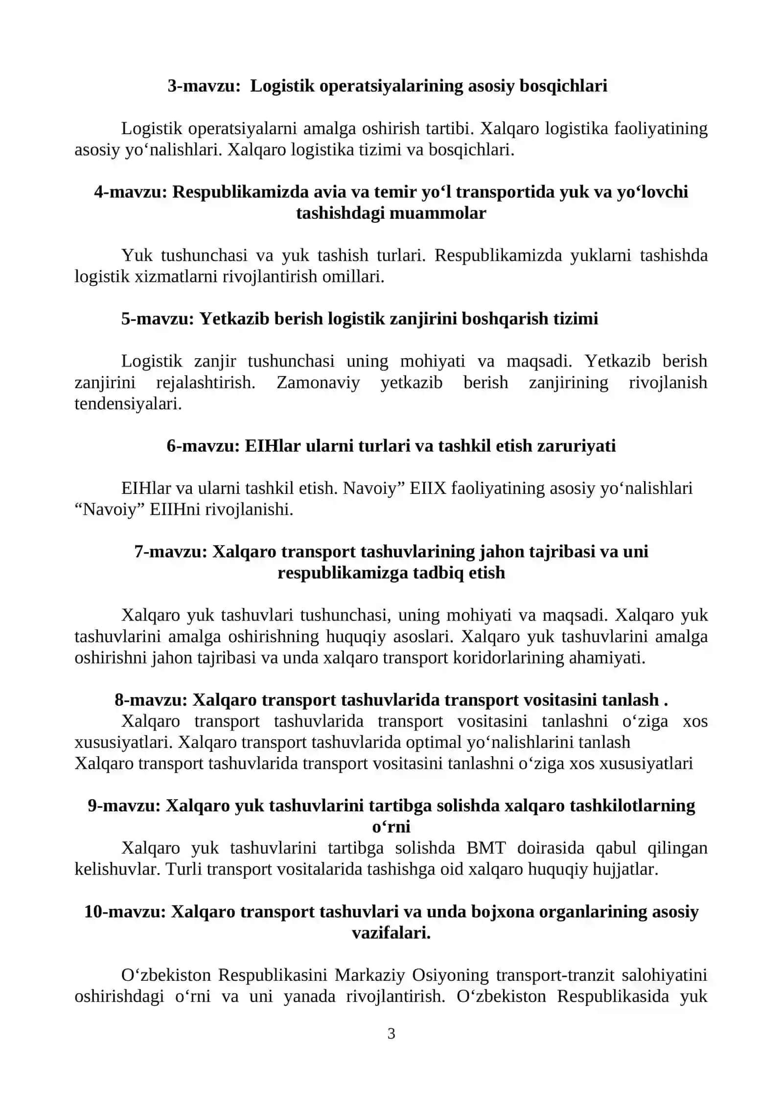 Xalqaro logistika 3