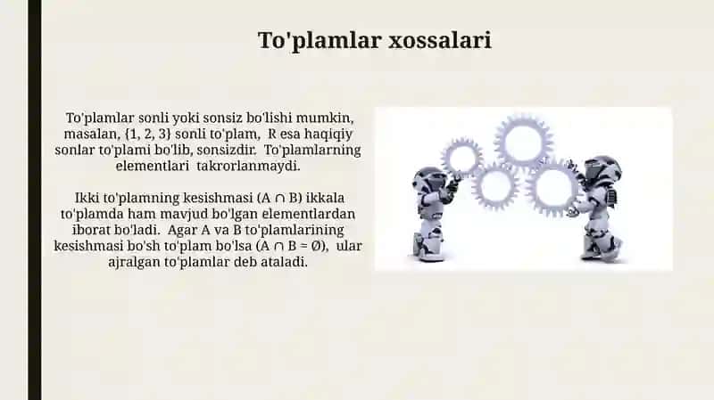 To'plamlar xossalari 3