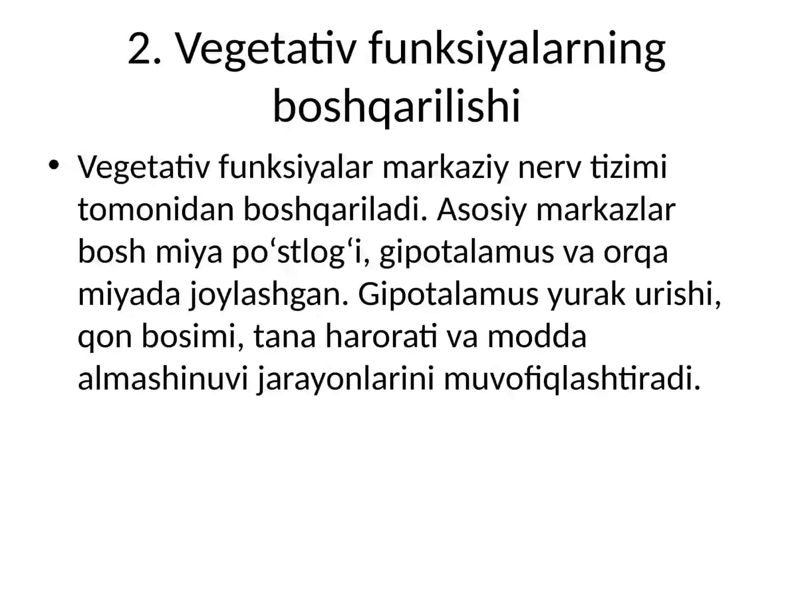 Vegetativ nerv sistemasi fiziologiyasi 3