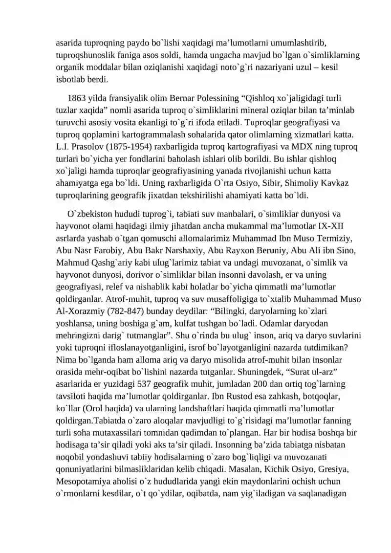 Tuproq hosil bo’lish jarayonlari 3