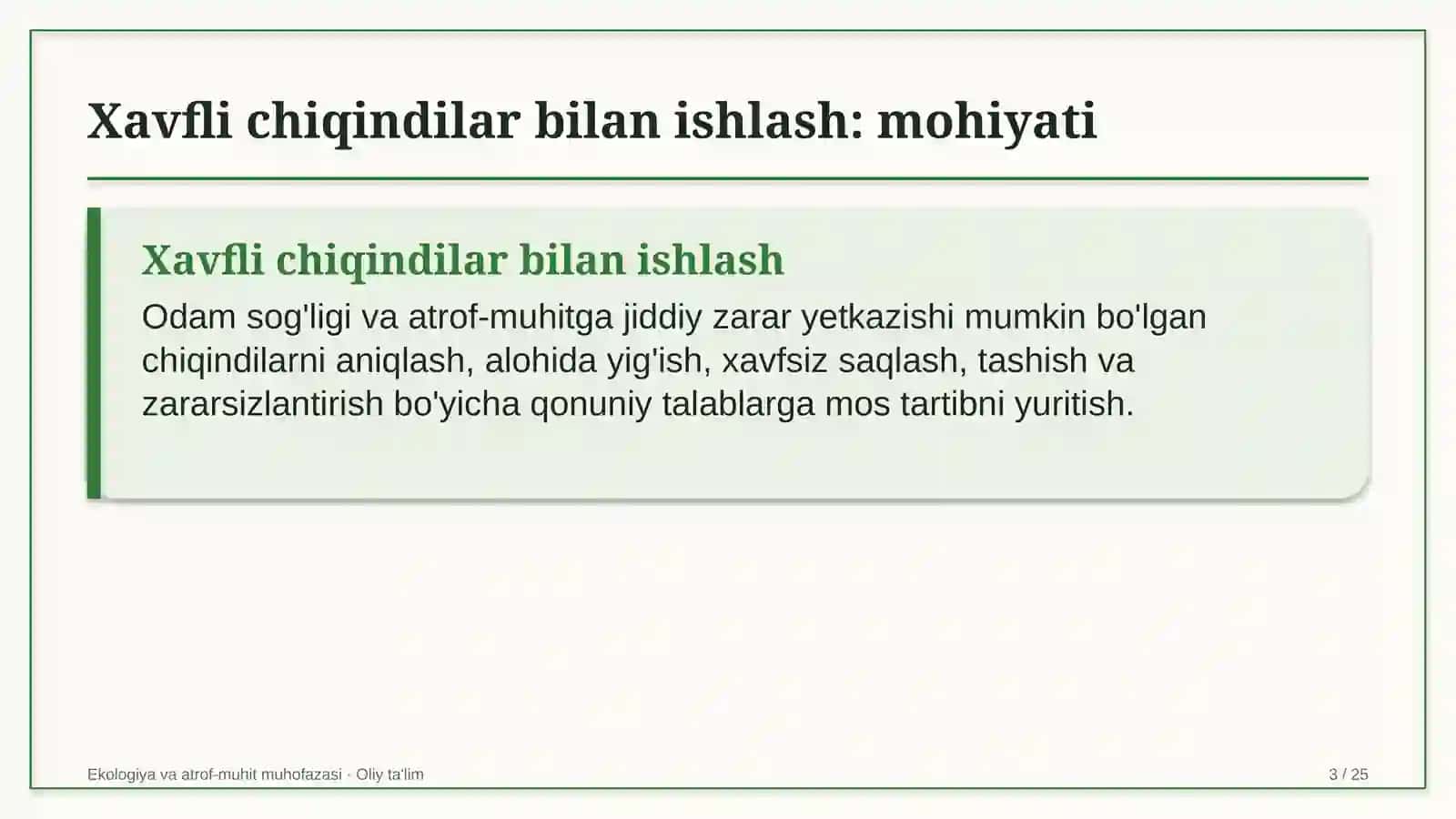 Festival turizmida xavfli chiqindilar bilan ishlash 3