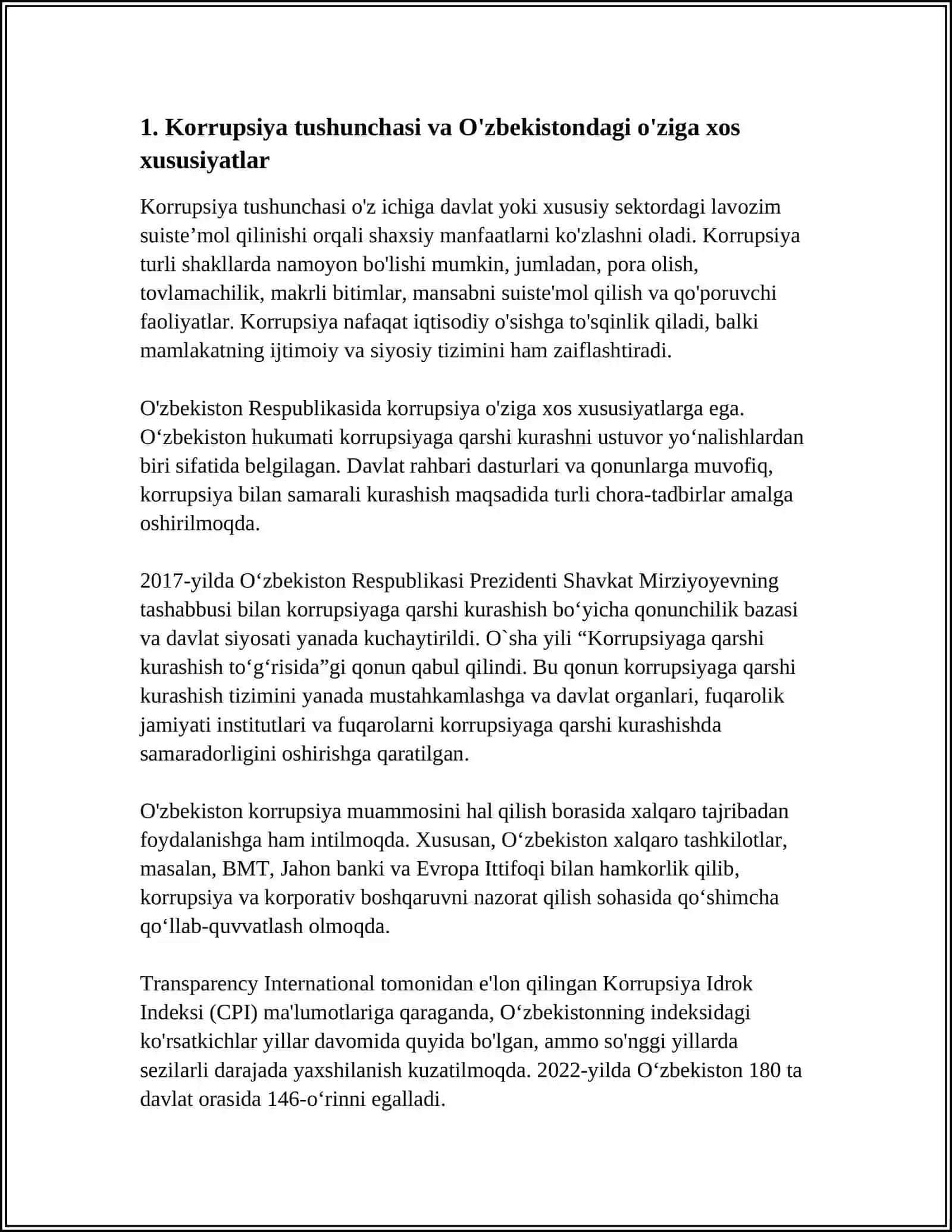 O'ZBEKISTONDA KARRUPSIYA 3