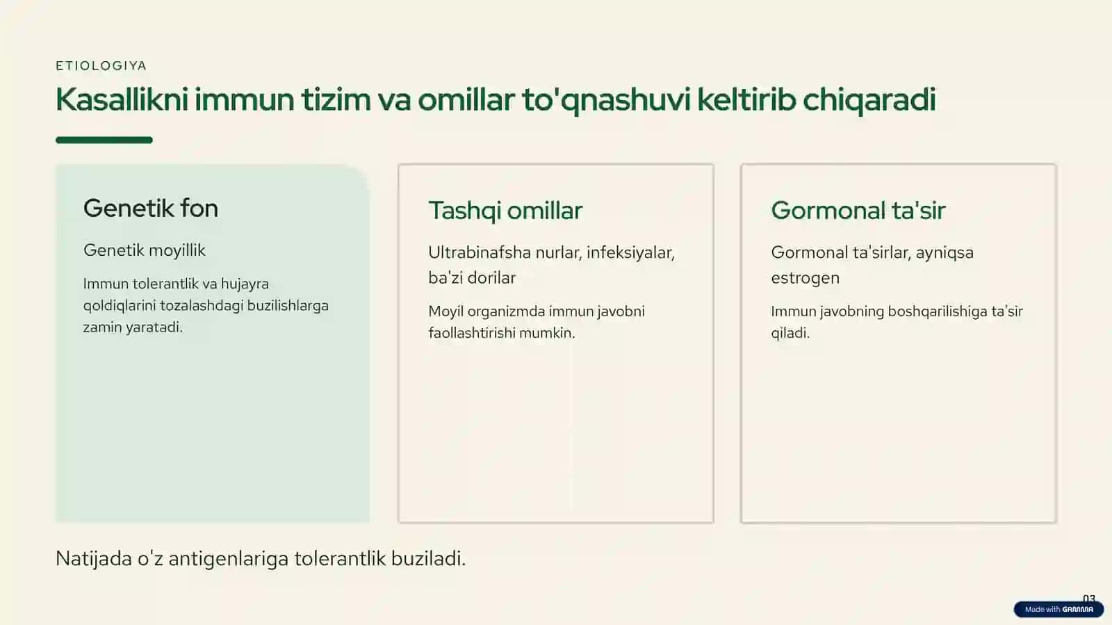 Tizimli qizil bo'richa( Systemic Lupus Erythematosus — SLE) 3