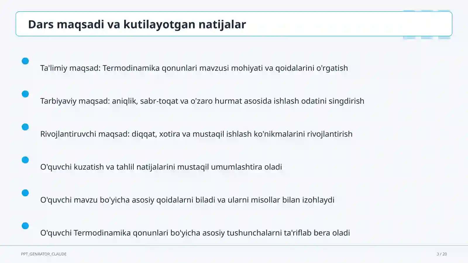 Termodinamika qonunlari (10-sinf) 3