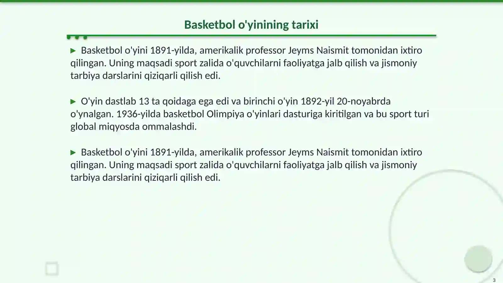 Basketbol uyini qoidalari va hakamlik haqida 3