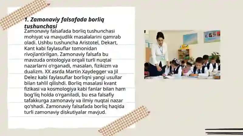 Zamonaviy falsafada borliq tushunchasi 3