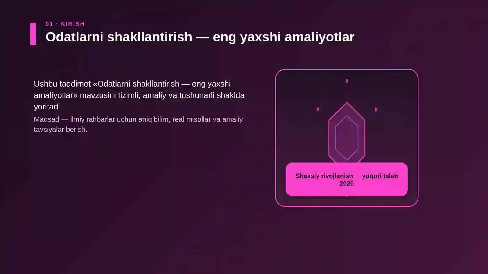 Odatlarni shakllantirish — eng yaxshi amaliyotlar 3