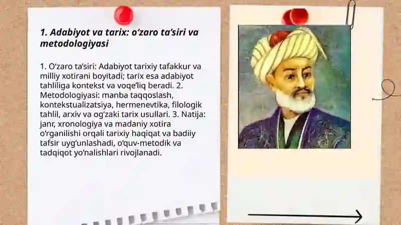 Adabiyot va tarix: o‘zaro ta’siri va metodologiyasi 3