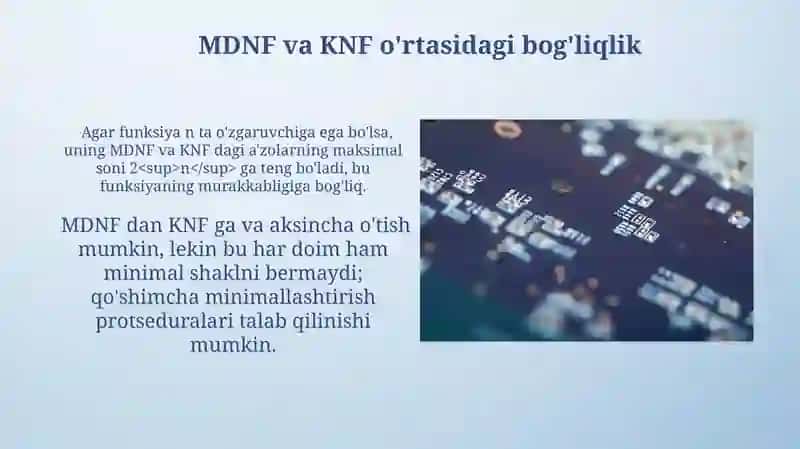 MDNF va KNF o'rtasidagi bog'liqlik 3