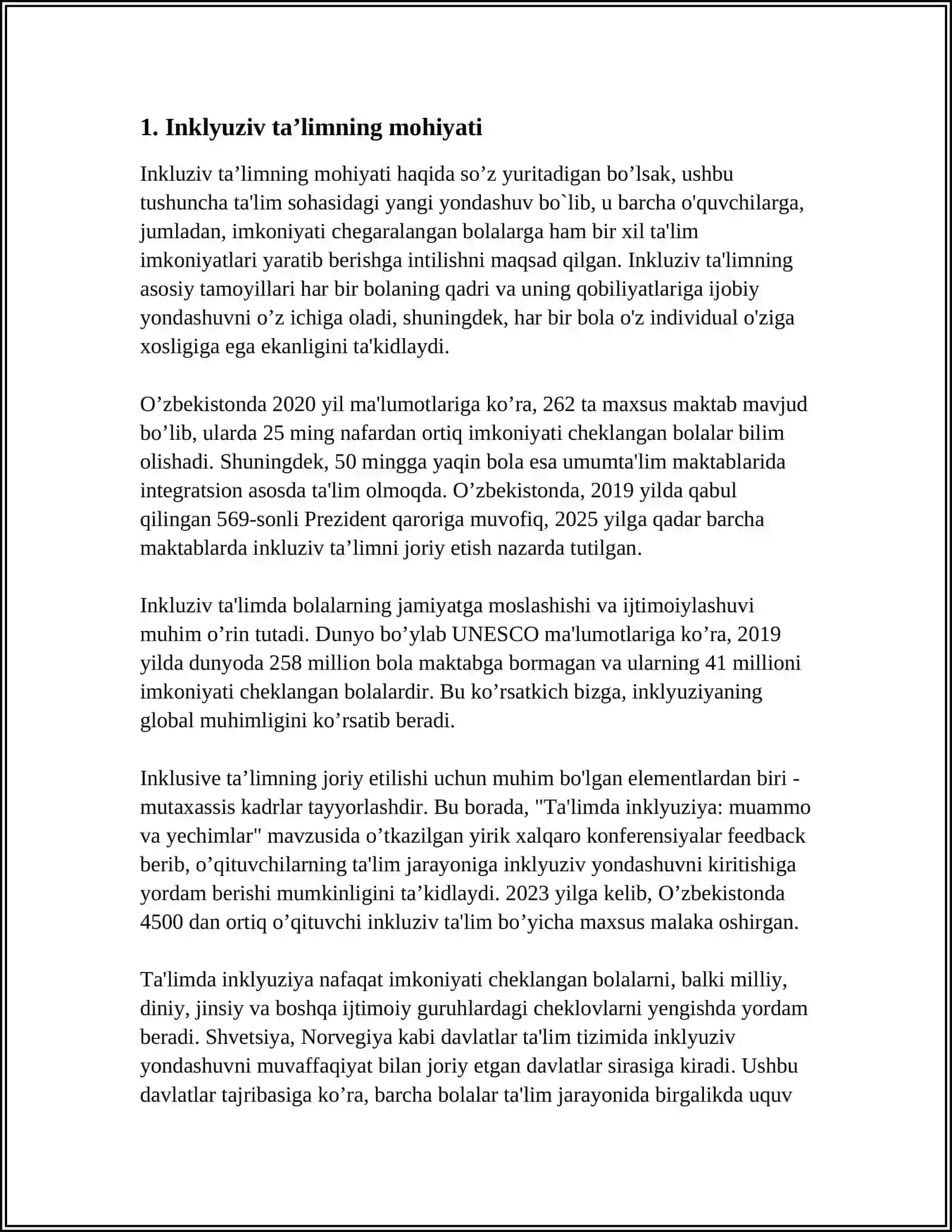 INKLYUZIV TAʼLIMGA BOLANI JALB QILISH 3
