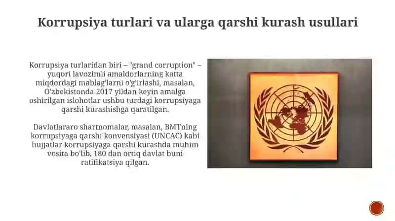 Korrupsiyaga qarshi kurash boʻyicha xalqaro qonunlar 3