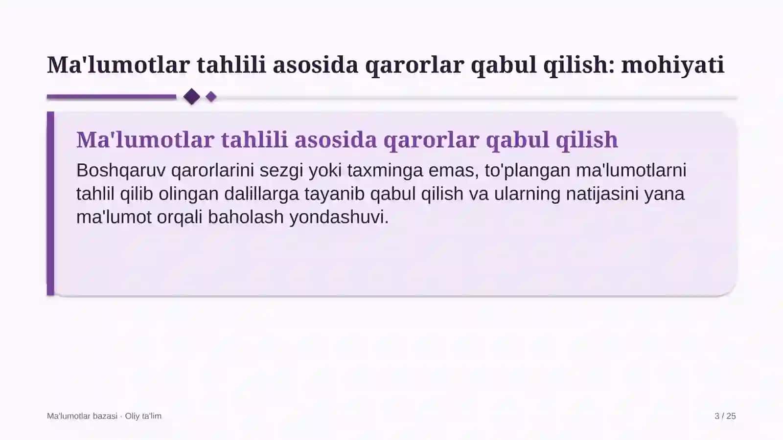 mobil ilovalar ishlab chiqishda ma'lumotlar tahlili asosida qarorlar qabul qilish 3166 3