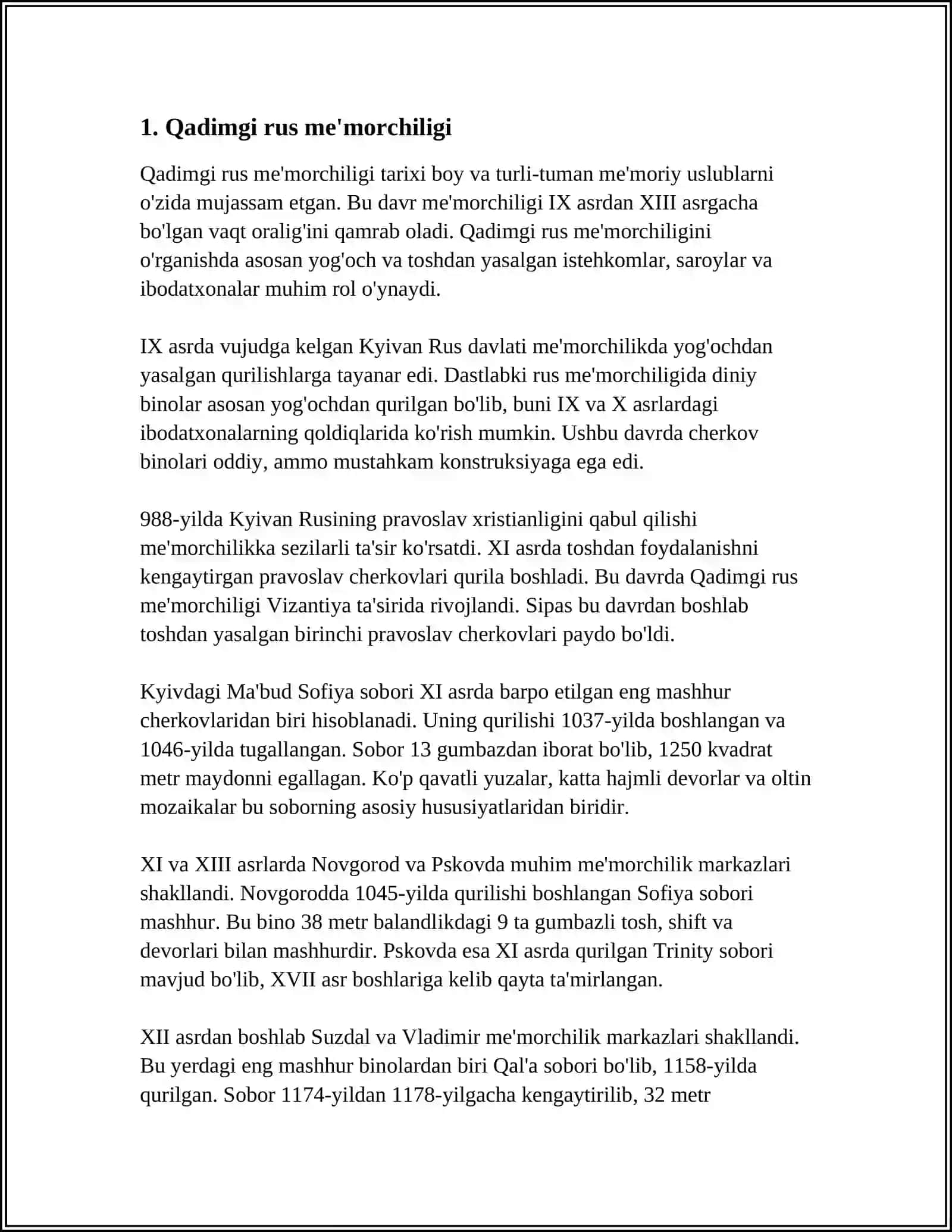 ROSSIYANING ARXITEKTURAVIY TARIXI 3