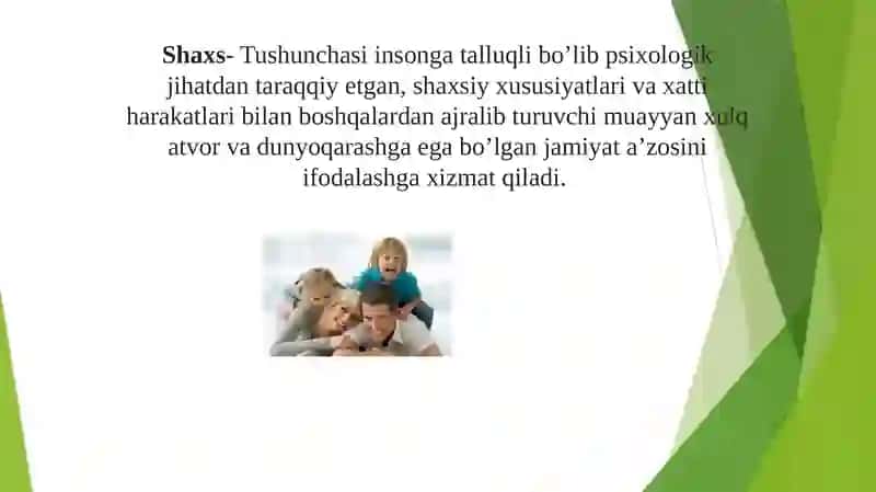 Shaxsning rivojlanishi tarbiyasini tajriron qilish 3
