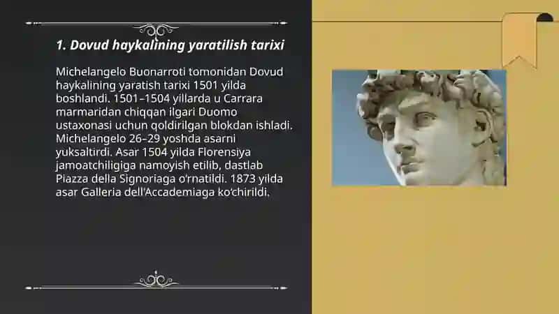 Dovud haykali asari 3