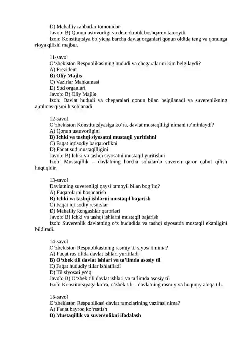 Maktab maslahatchisi test barcha yo'nalishlar uchun. 50 betdan iborat 3
