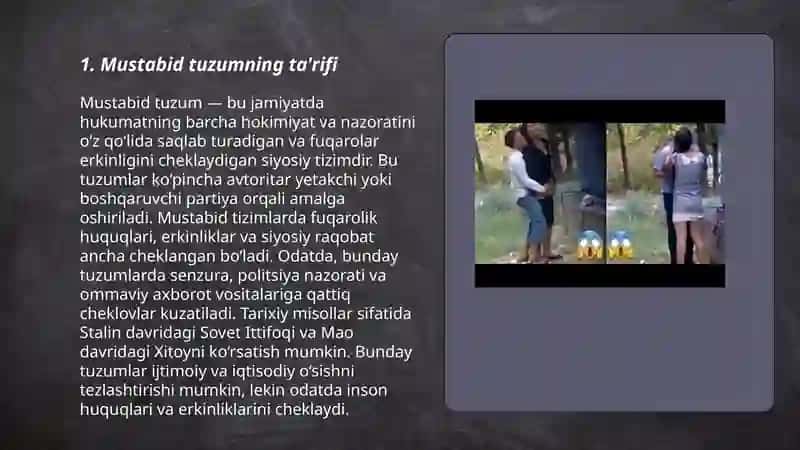 Mustabid tuzum davri 3