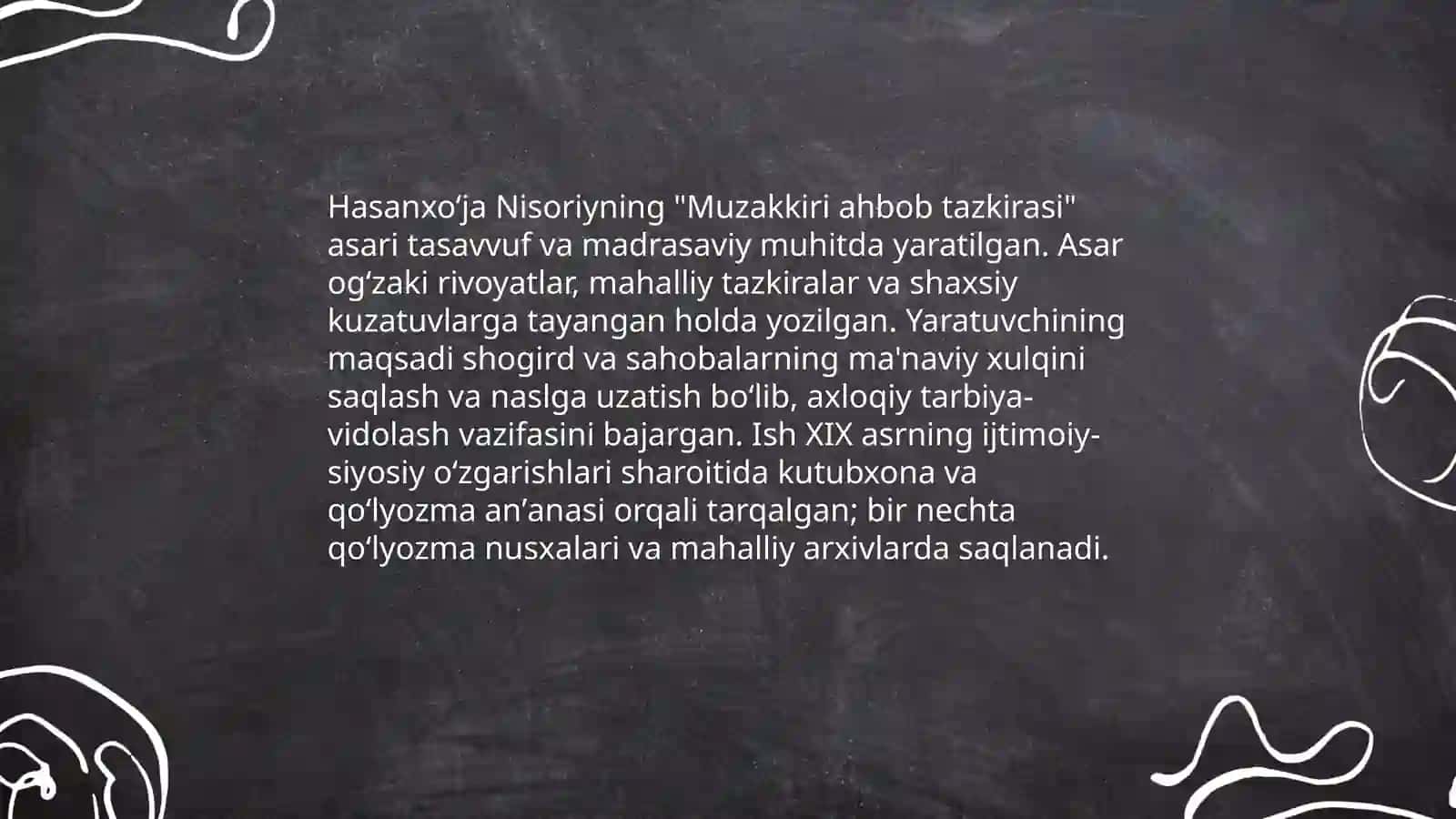 Hasanxoʻja Nisoriyning Muzakkiri ahbob tazkirasi 3