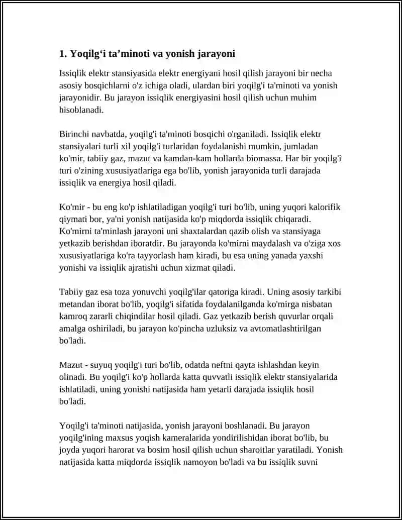 ISSIQLIK ELEKTR STANSIYASIDA ELEKTR ENERGIYANI HOSIL QILISH JARAYONI 3