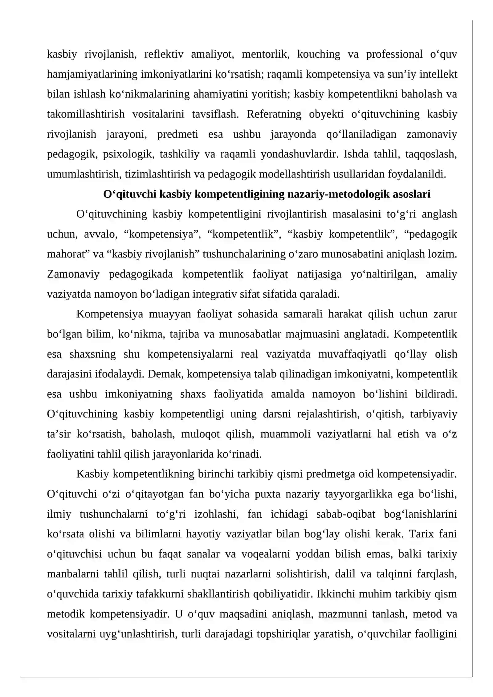 O‘qituvchining kasbiy kompetentligini rivojlantirishning zamonaviy yondashuvlari 3
