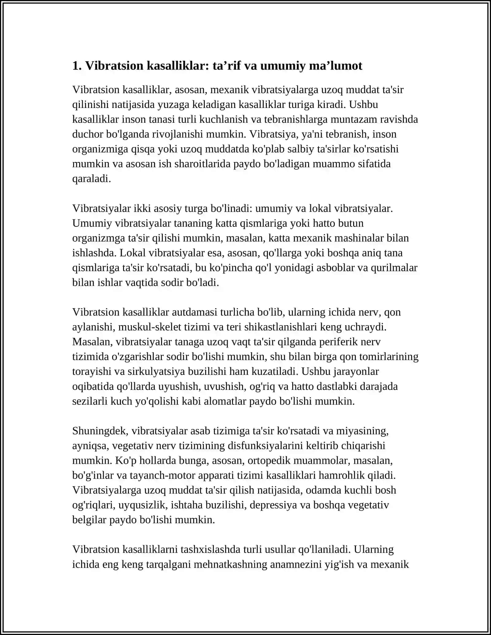 Vibratsion kasalliklar haqida 3