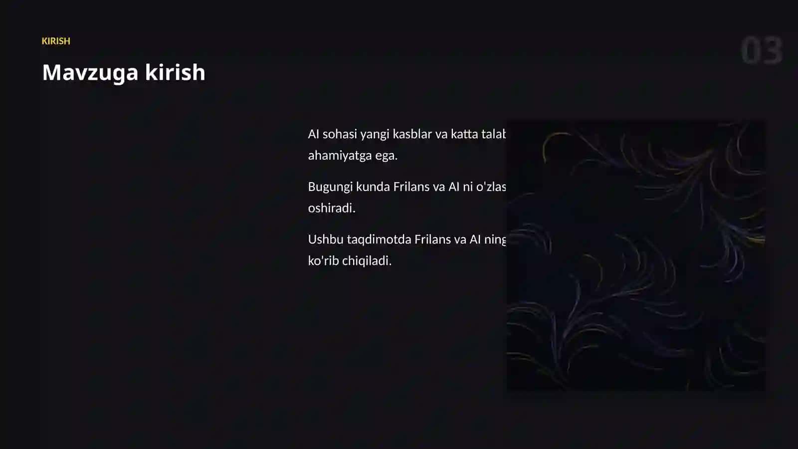 AI KASBLARI VA KO'NIKMALAR 3