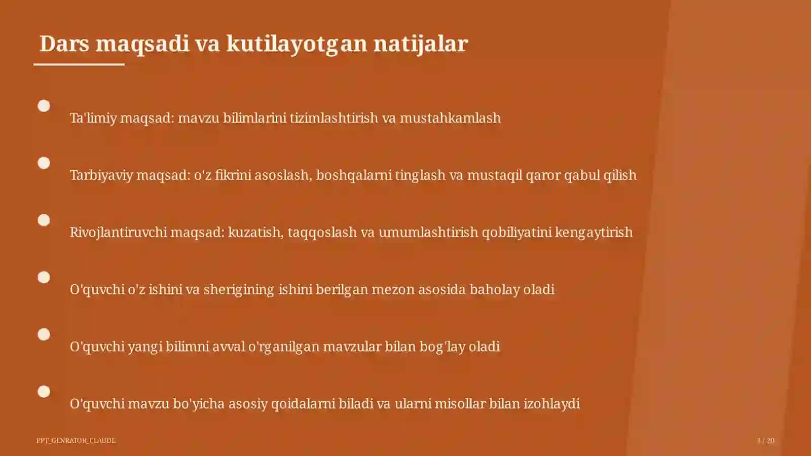 Sun'iy intellekt yordamchisi bilan dars ishlanmasi 3