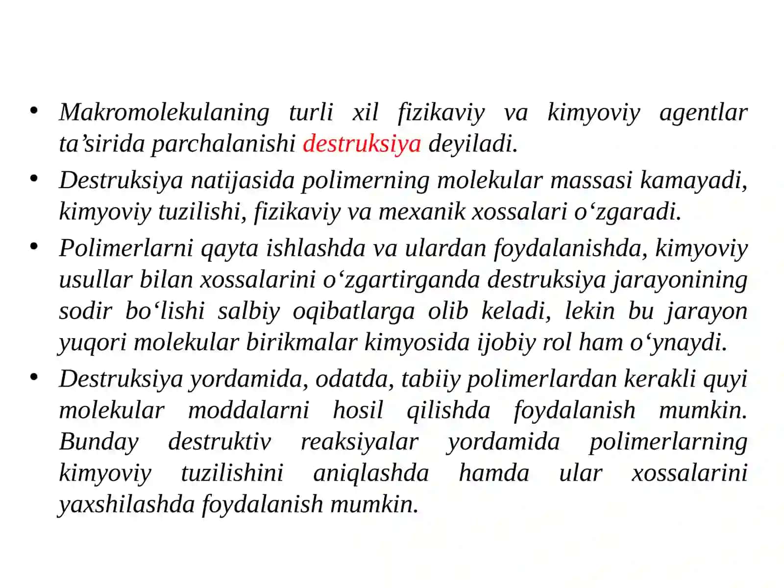 POLIMЕRLARNING DЕSTRUKSIYASI 3