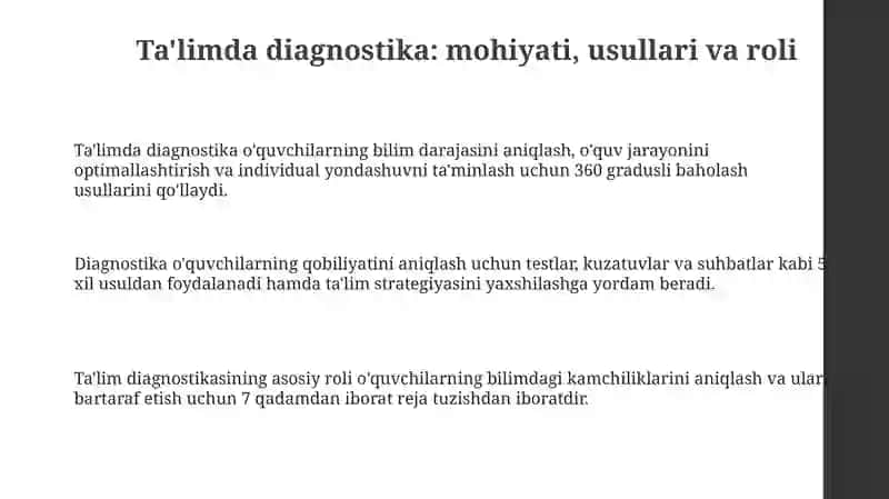 Treningning asosiy vazifalari: diagnostika, o'zgartirish, tuzatish, profilaktika, moslashuv 3