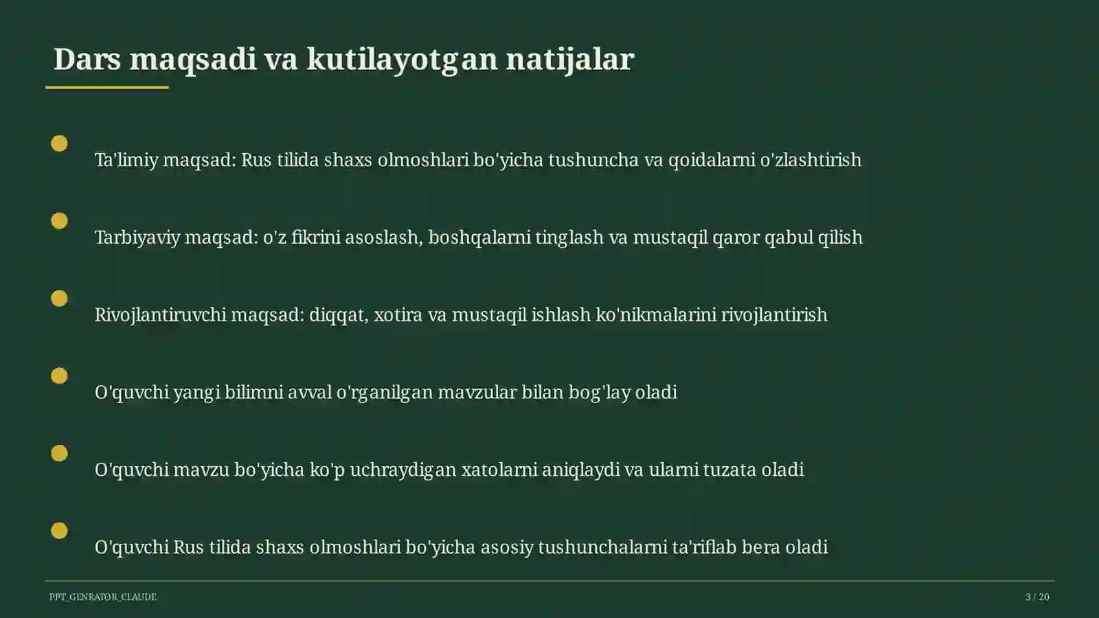 Rus tilida shaxs olmoshlari (5-sinf) 3