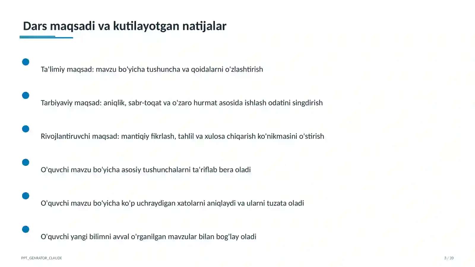 O'qituvchilar uchun: pedagogika va o'qitish metodikasi 3