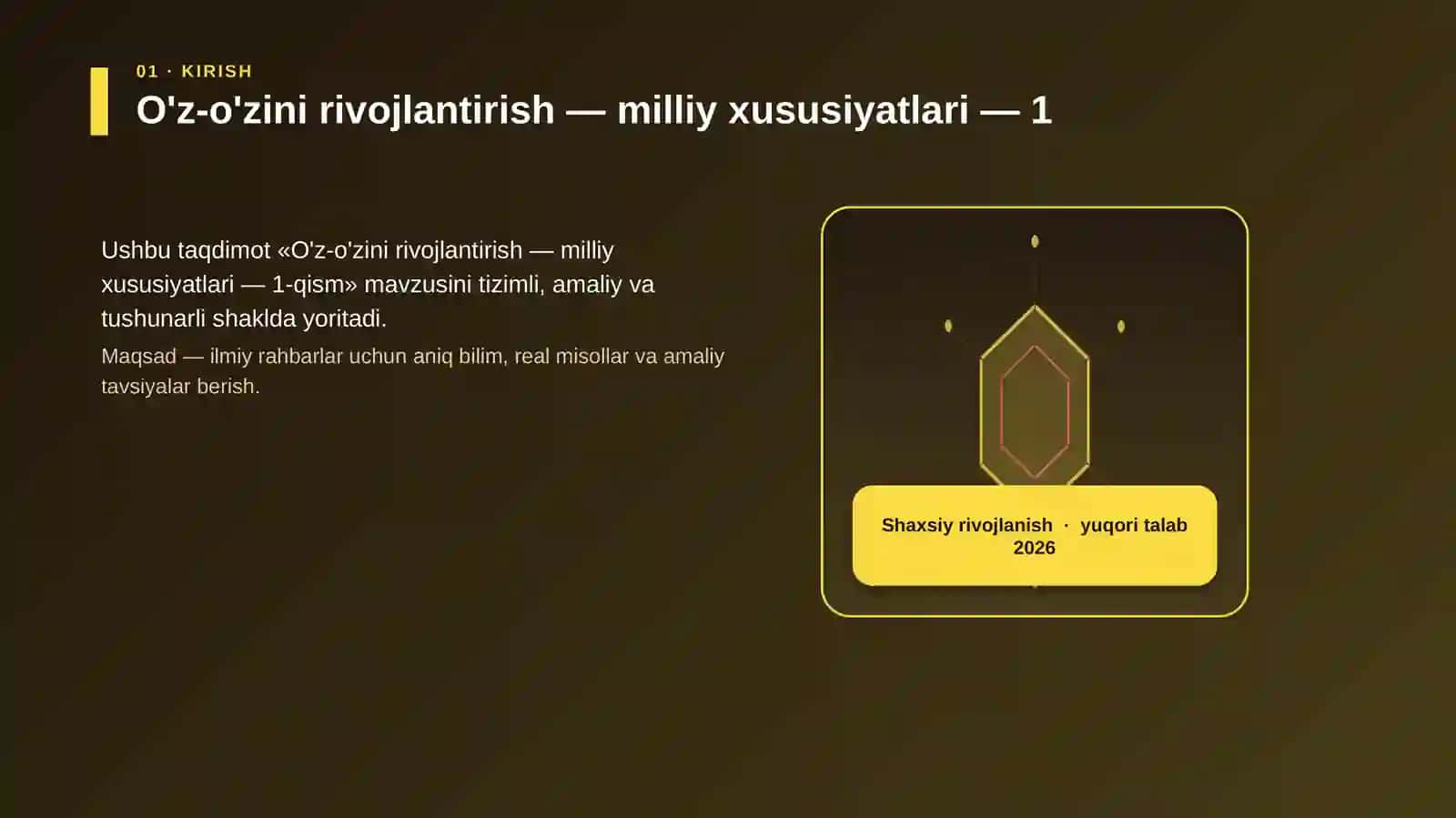 Shaxsiy rivojlanish 3