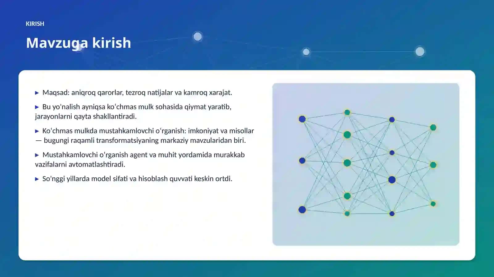 Koʻchmas mulkda mustahkamlovchi oʻrganish: imkoniyat va misollar 3