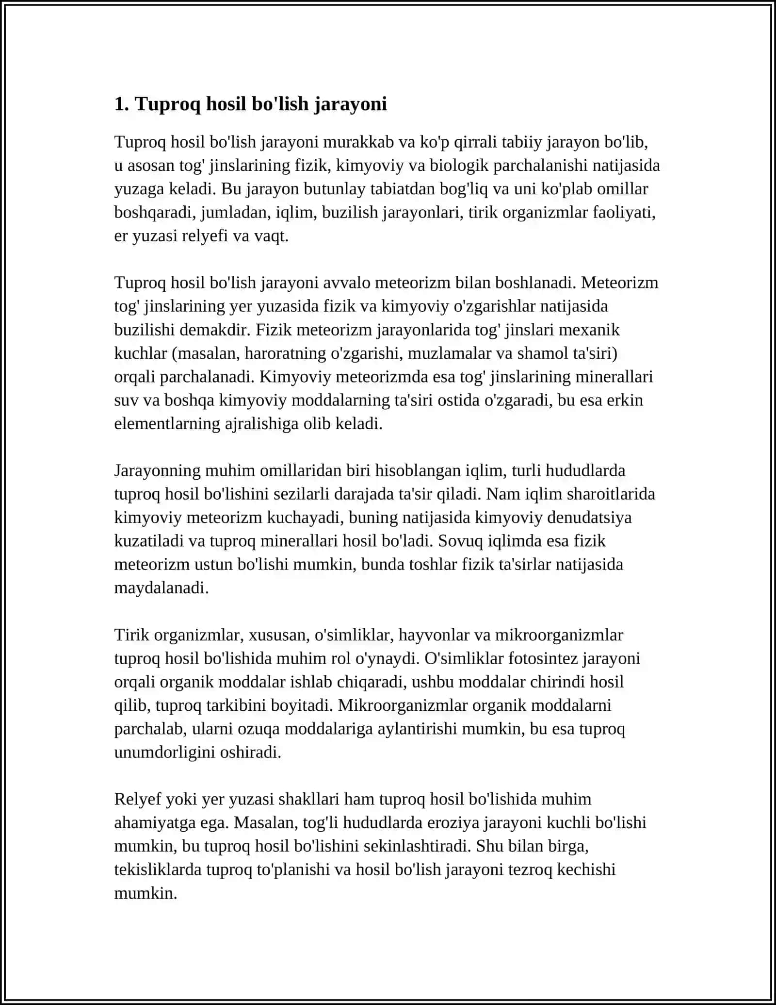 TUPROQNING GENEZI,KLASIFIKATSIYASI VA GEOGRAFIYASI 3