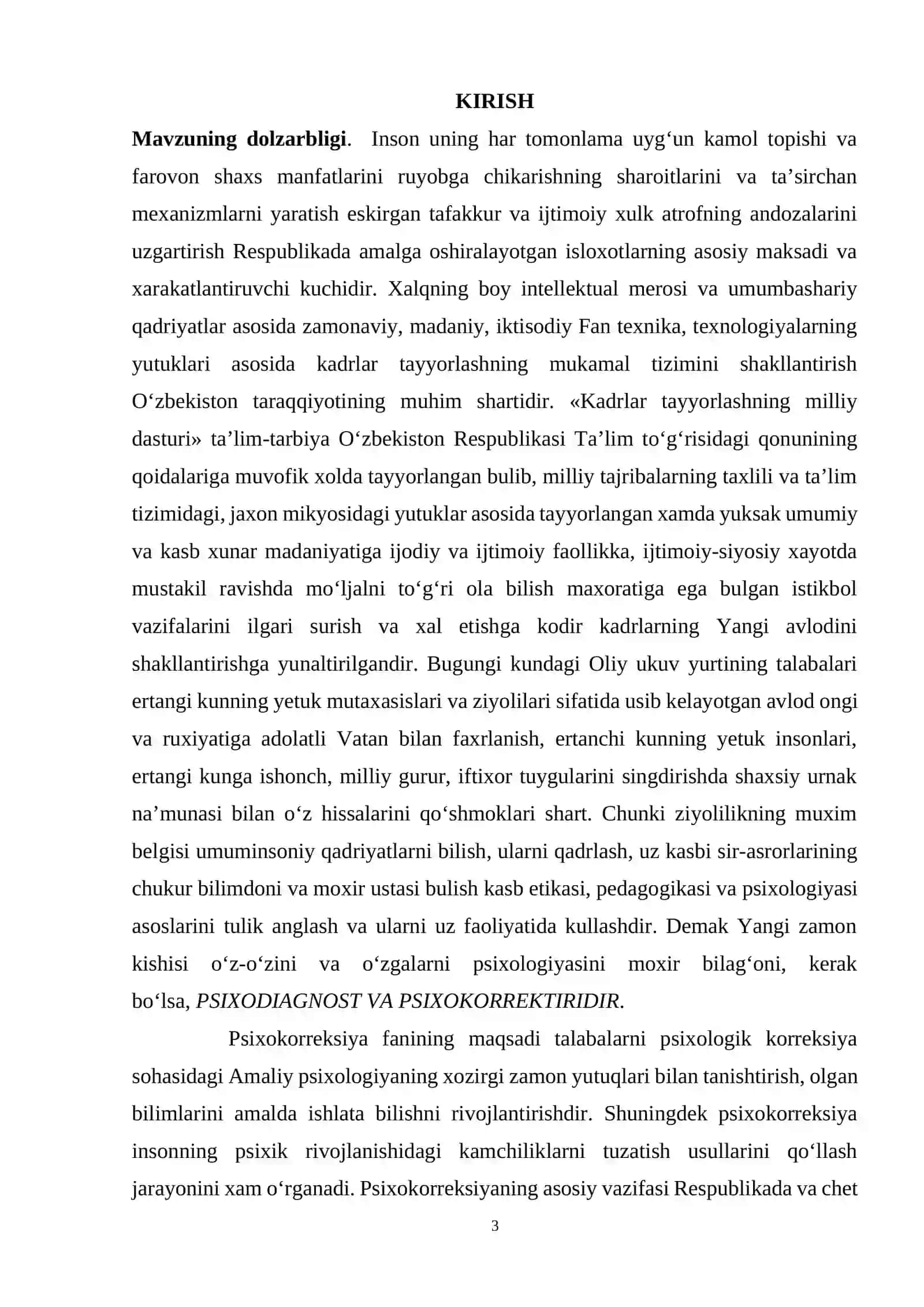 O‘quvchilar bilan psixokorreksion yo‘nalishda faoliyat olib borish 3