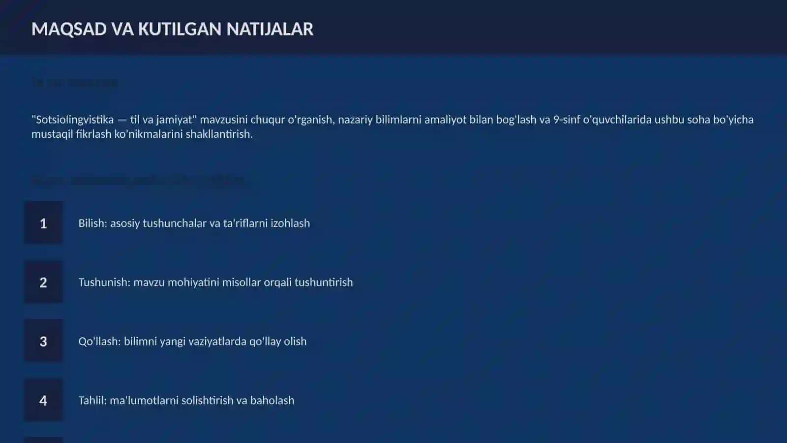 Sotsiolingvistika — til va jamiyat 3