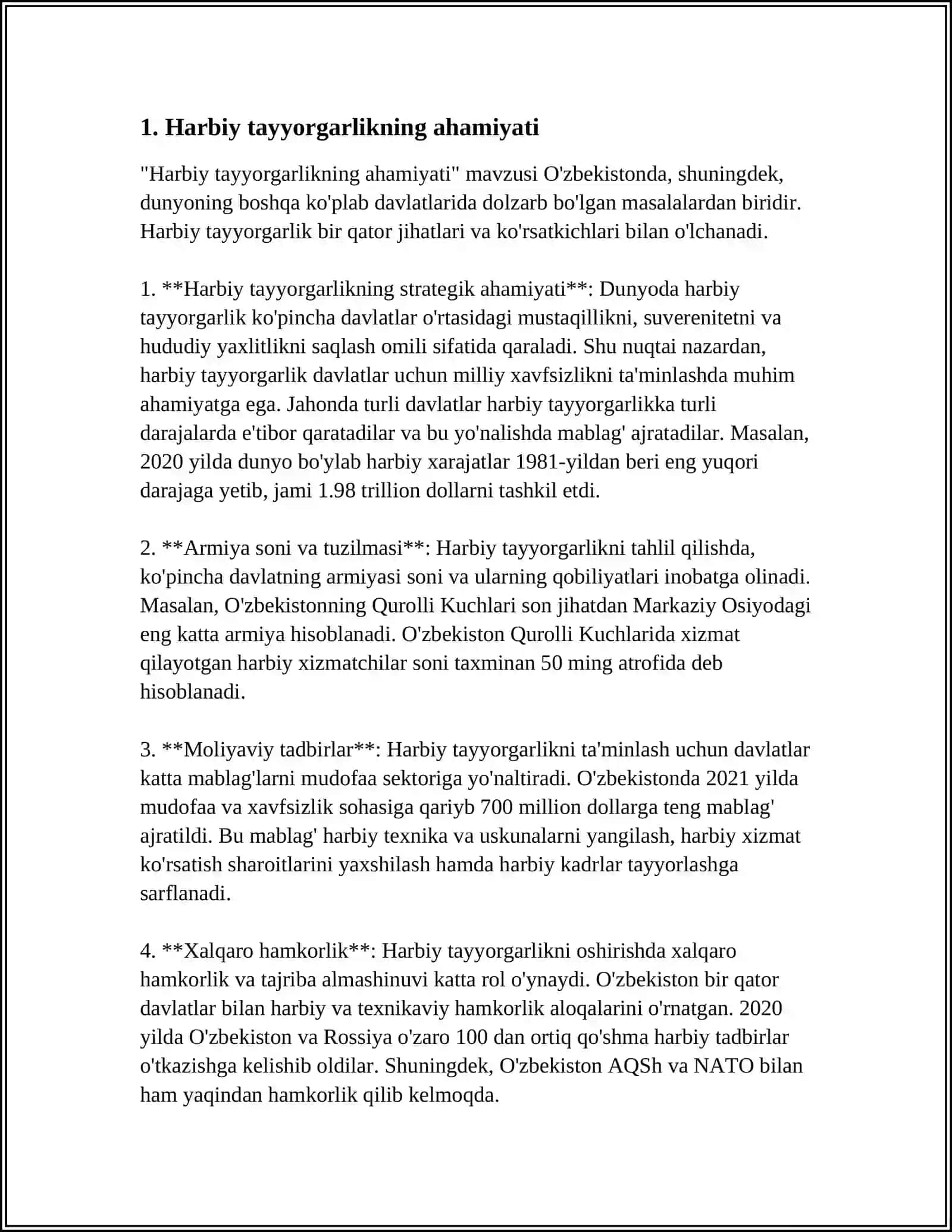 OʻZBEKISTON RESPUBLIKASI MILLIY UNIVERSITETI HARBIY TAYYORGARLIK OʻQUV MARKAZI KAFEDRASI 3