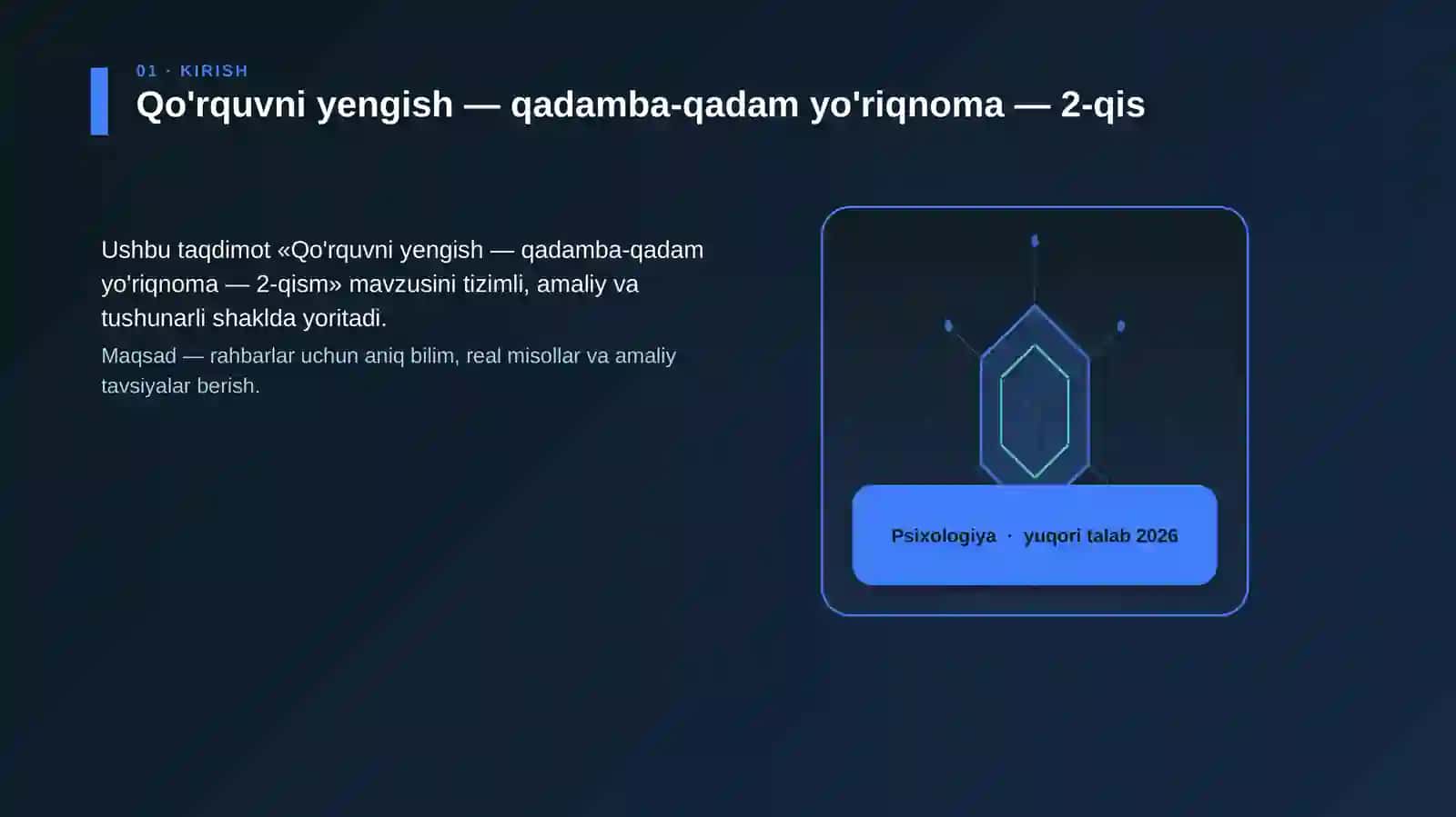 Qo'rquvni yengish — qadamba-qadam yo'riqnoma — 2-qism 3