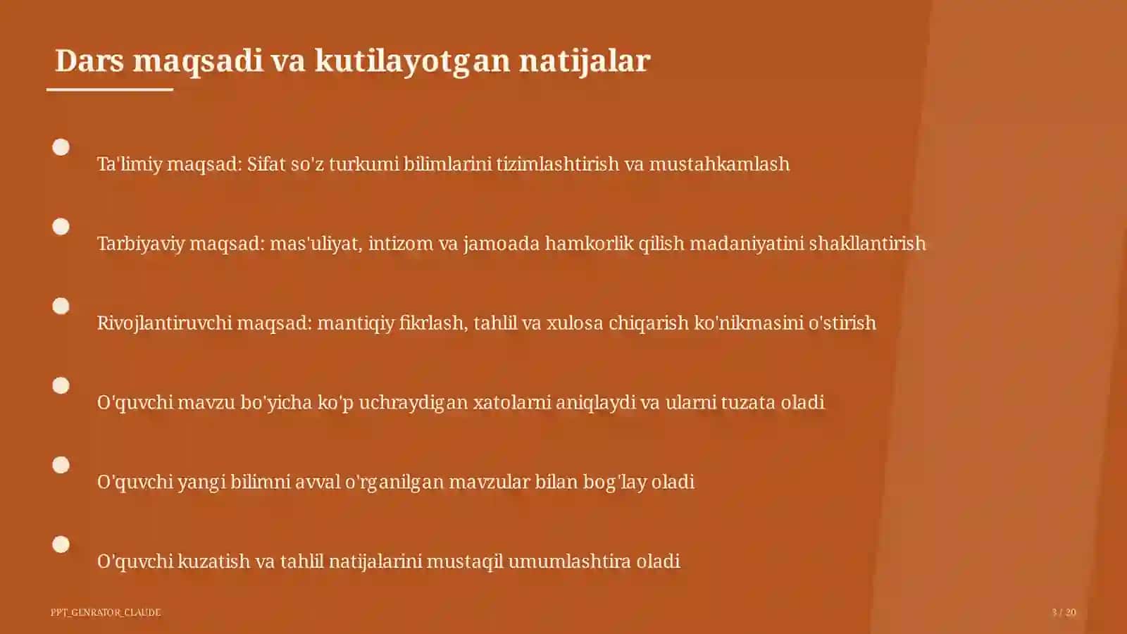 Sifat so'z turkumi (3-sinf) 3