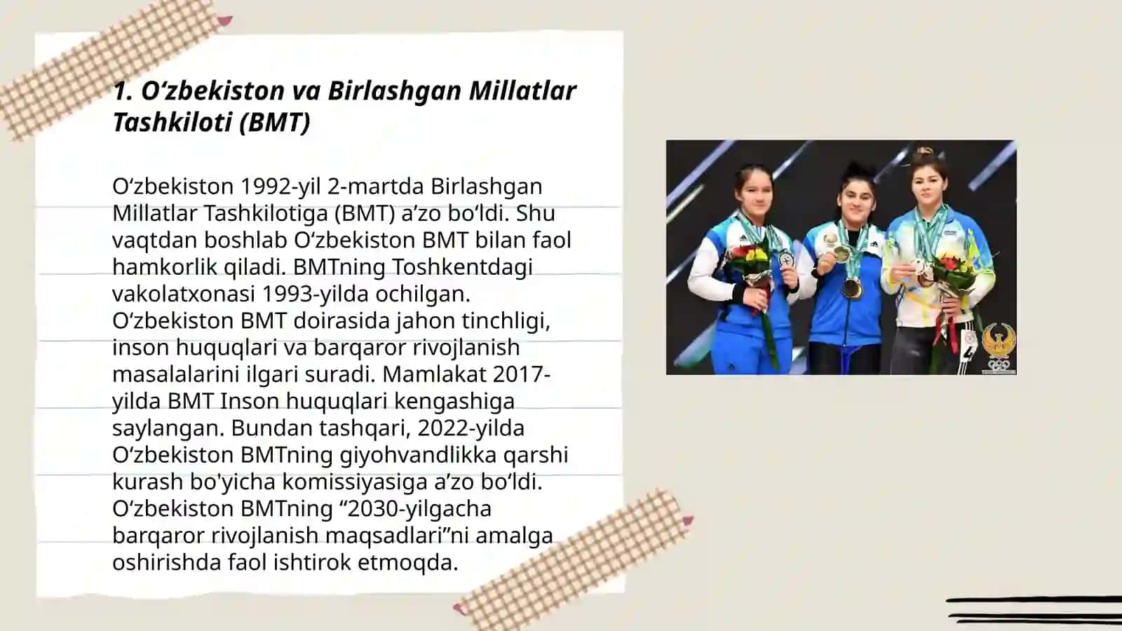 Oʻzbekiston va Jahon tashkilotlari 3