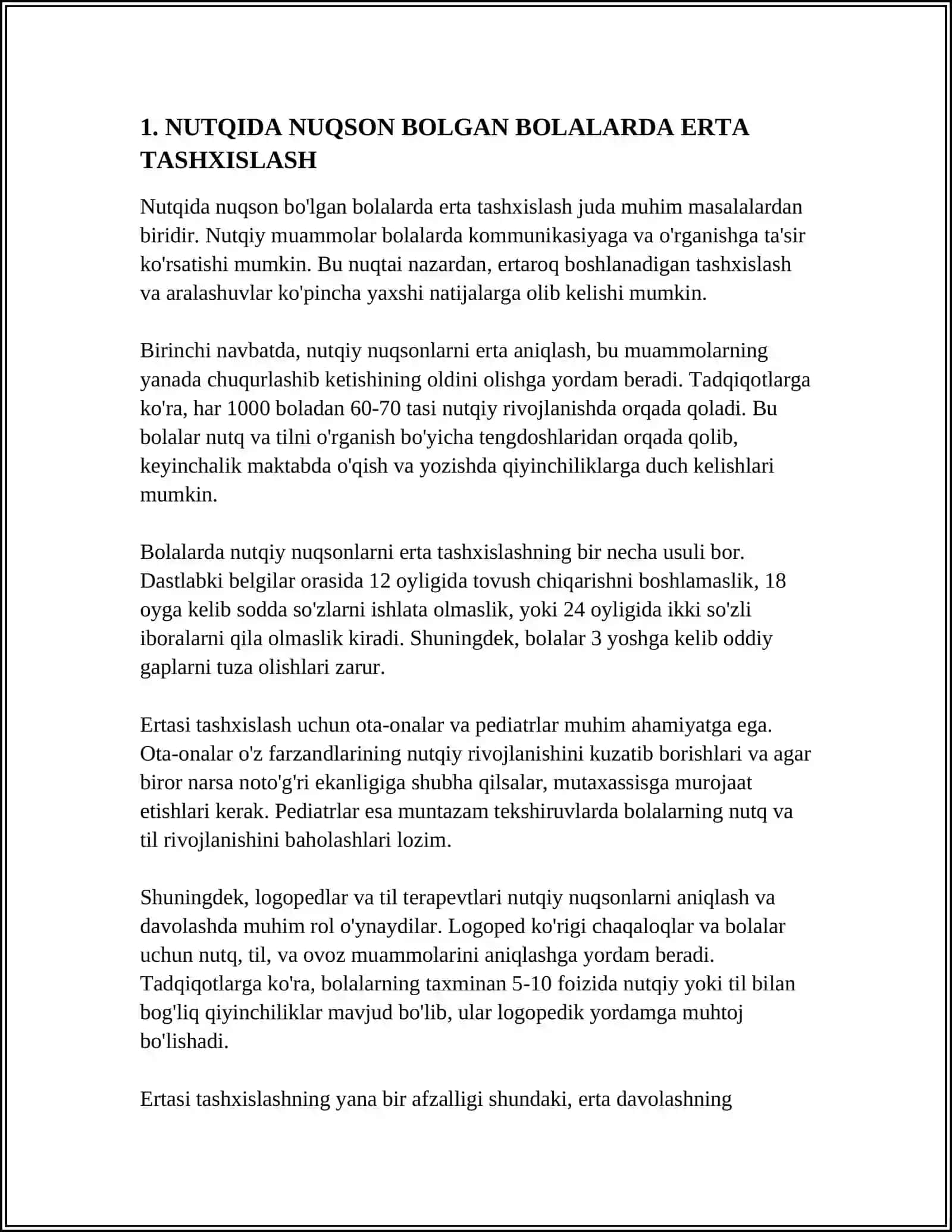 NUTQIDA NUQSONI BO‘LGAN BOLALAR 3