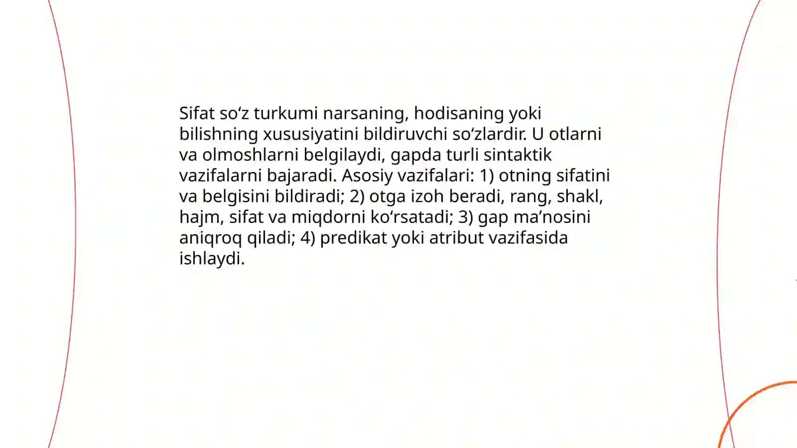 Sifat suz turkumi 3