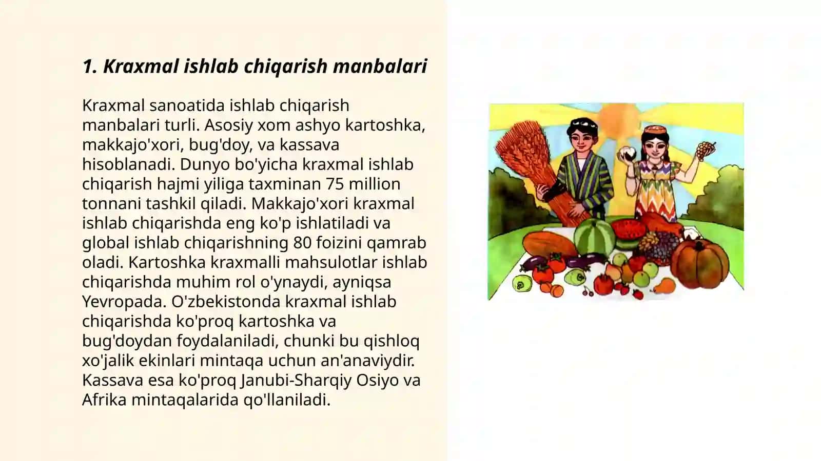 Kraxmal manbalari va ularni olish usullari.Daraxt yelimlari va pektin moddalar 3