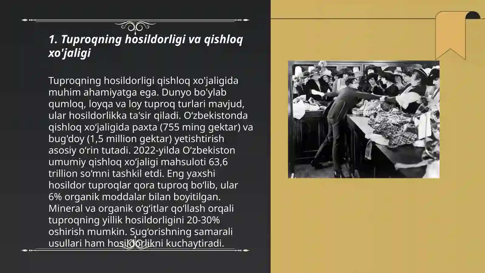 Tuproqning hosildorligi va qishloq xo'jaligi 3