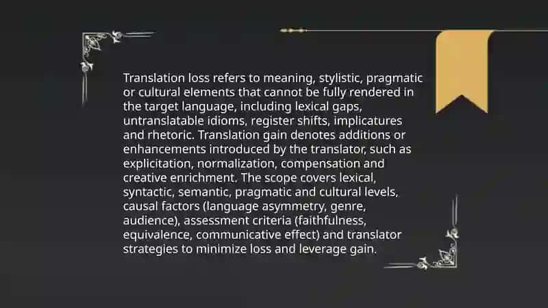 Translation loss and gain 3