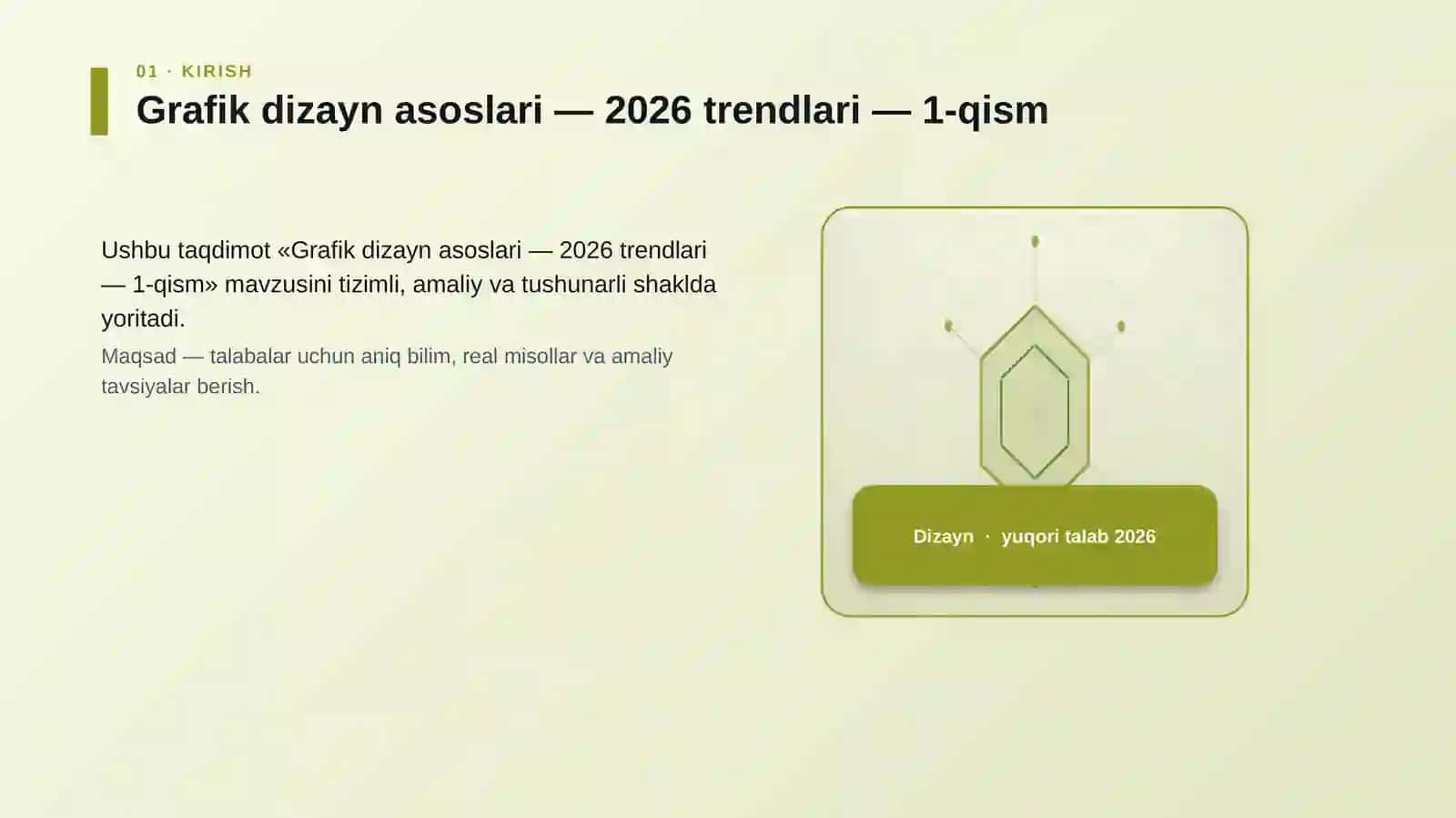 Grafik dizayn asoslari — 2026 trendlari — 1-qism 3