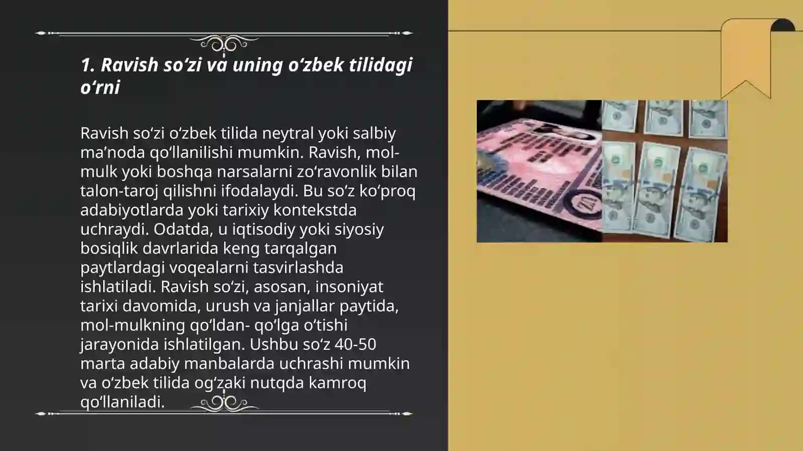 O'zbek tilida ravish so'z turkumi ustida olib borilgan muammoli bahslar yuzasidan tajriba-sinov ishlarini olib borish 3
