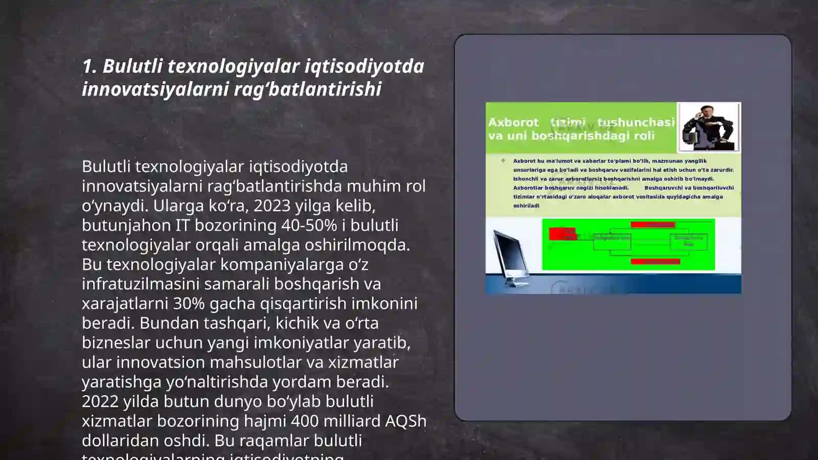 Bulutli texnologiyalar iqtisodiyotda innovatsiyalarni rag‘batlantirishi 3